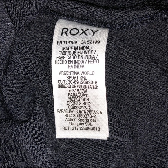 Roxy Black Wrap Front Shorts Romper Size XS - Picture 10 of 12